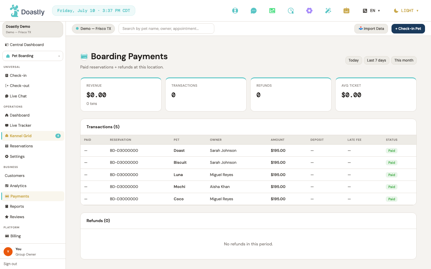 Payments