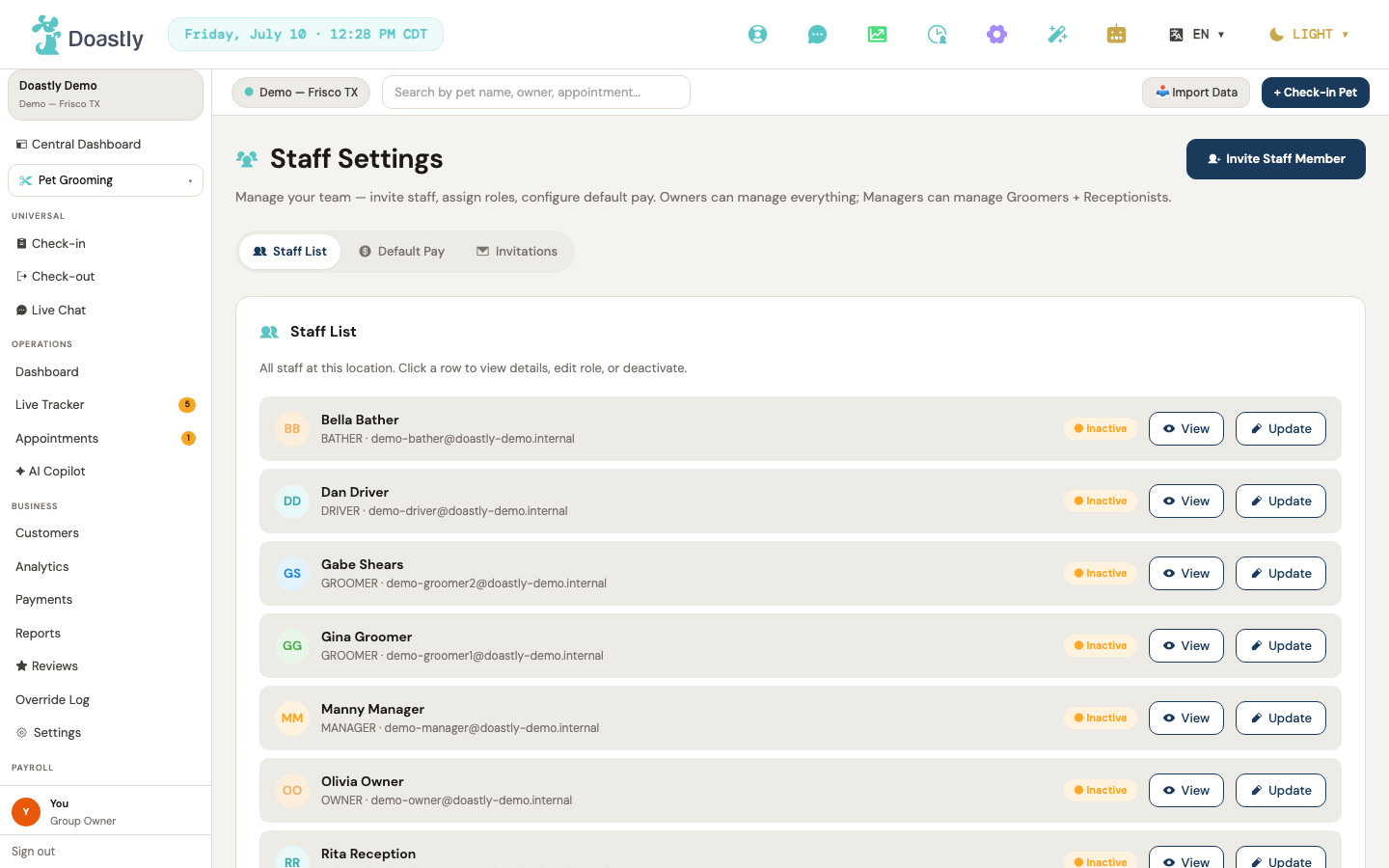 Staff management
