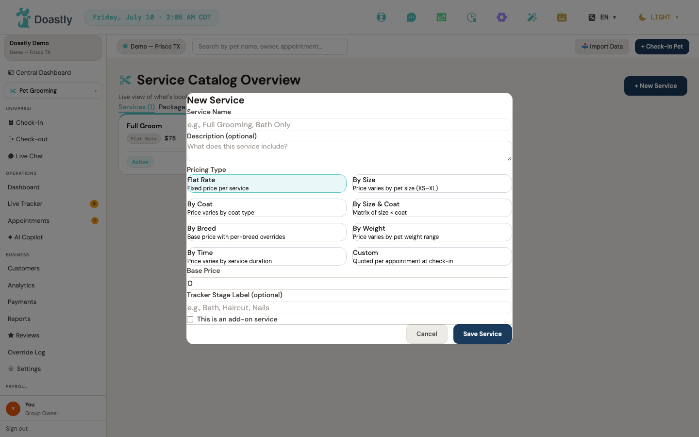 Pricing model — Flat Rate
