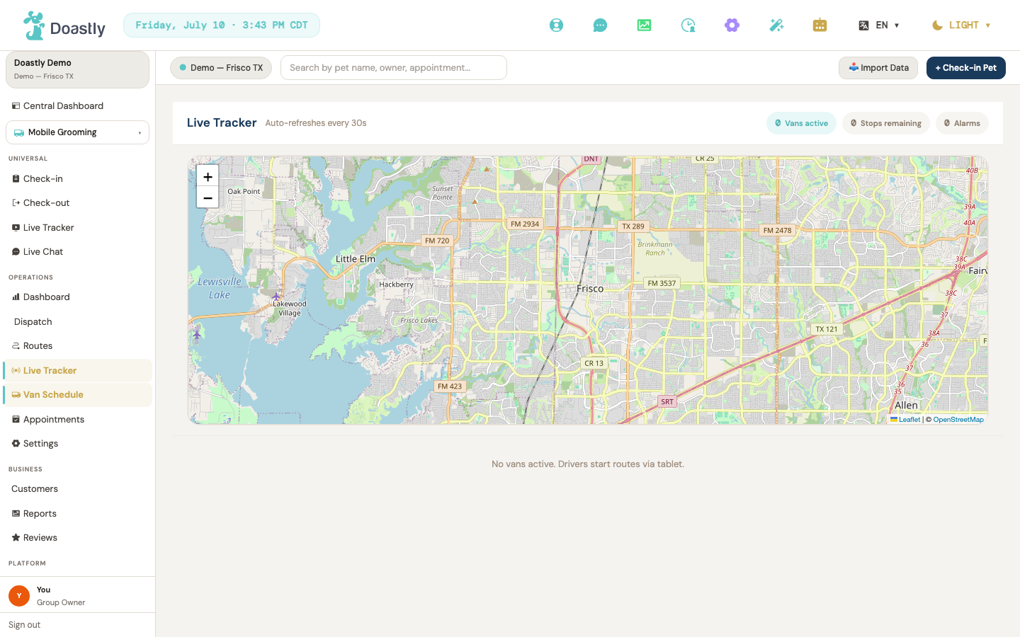 Live tracker