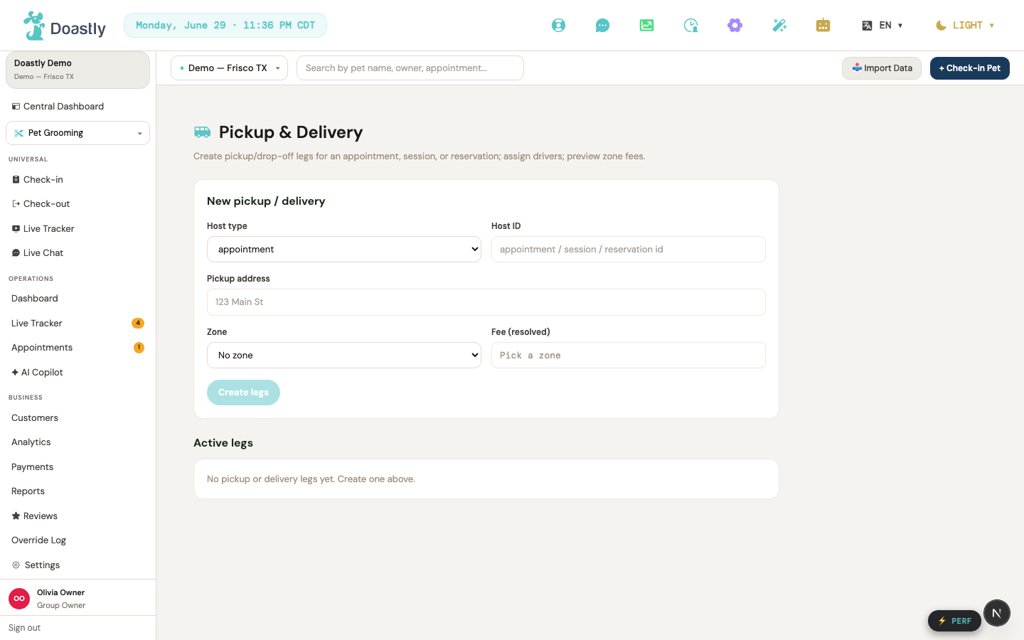 Pickup &amp; drop-off dispatch — planning the day's collections and returns