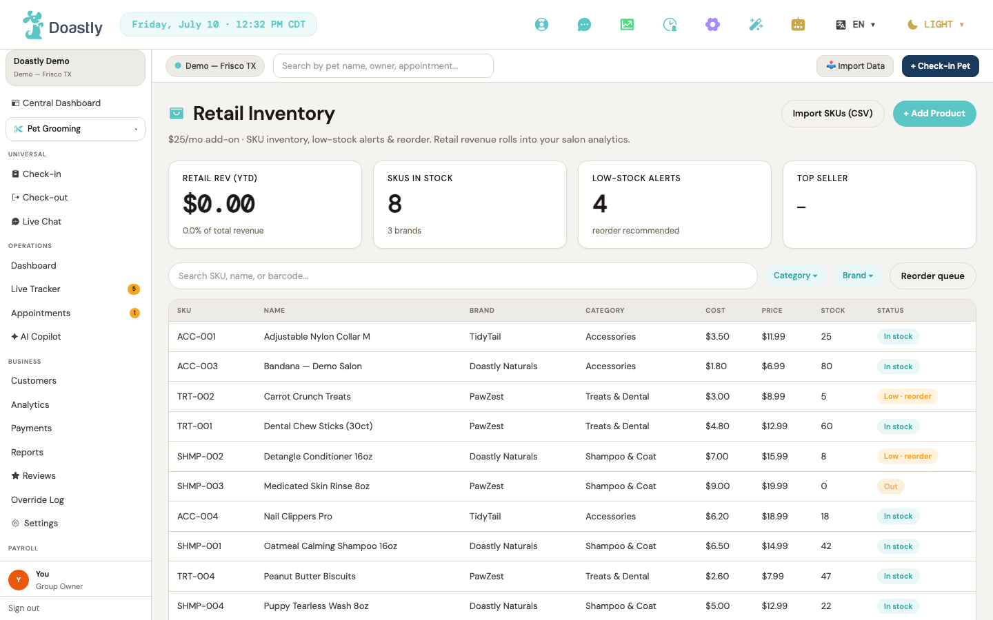 Retail — inventory home &amp; POS